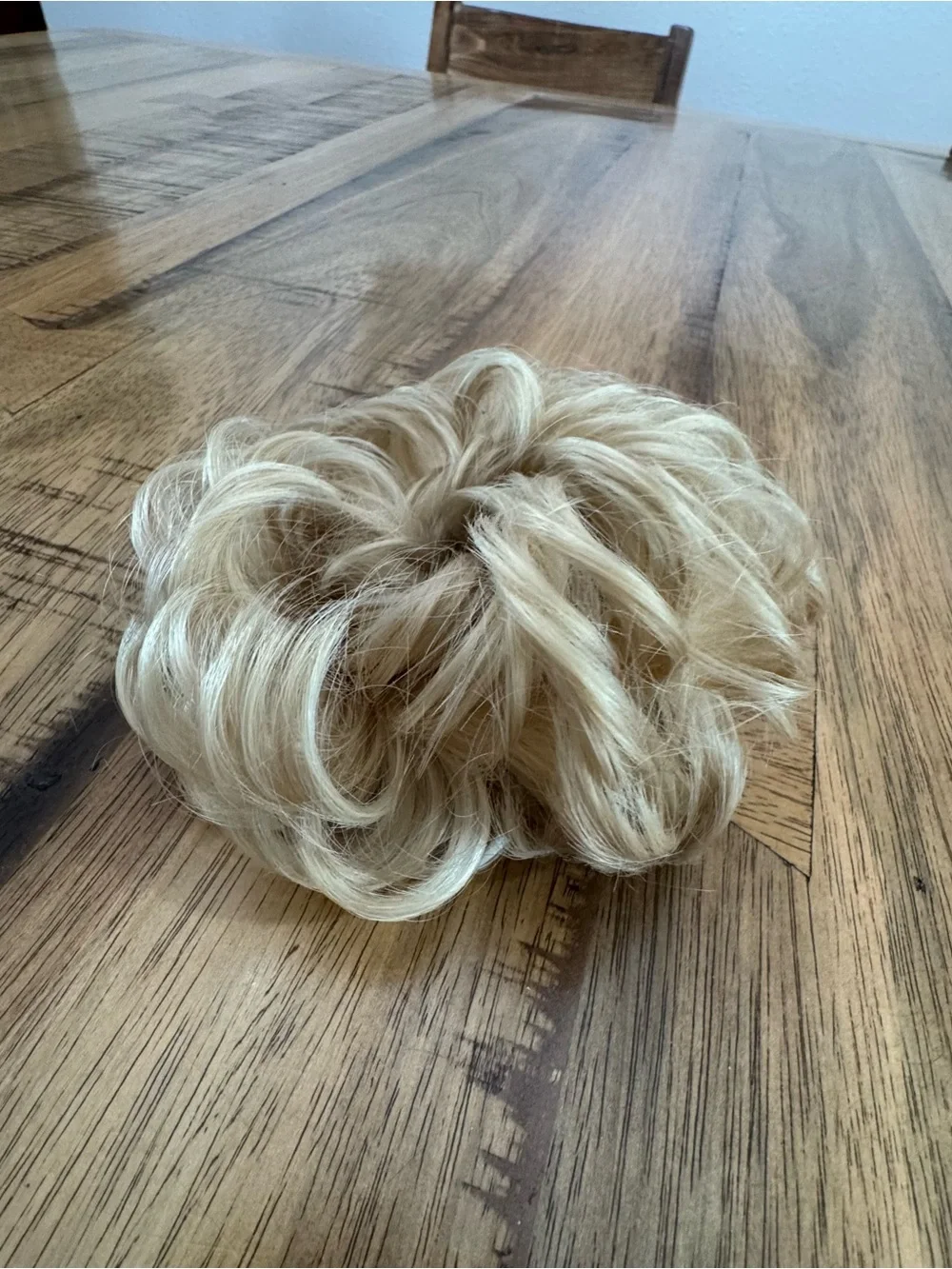 Blonde Curly Hair Scrunchie - Women’s Hair Accessory